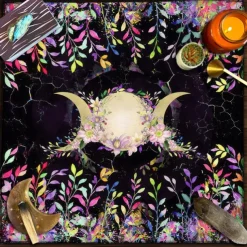 Tarot Tablecloth for Game, Altar Cloth, Witchcraft Astrology Decor Oracle Card Pad Tarot Mat Witcher Decor, Party Favors, Party Gift Decor, Party Supplies Magic Art Divination