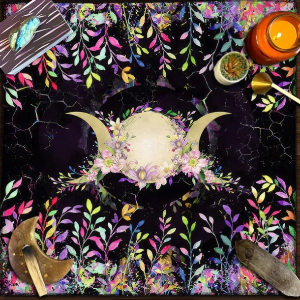 Tarot Tablecloth for Game, Altar Cloth, Witchcraft Astrology Decor Oracle Card Pad Tarot Mat Witcher Decor, Party Favors, Party Gift Decor, Party Supplies Magic Art Divination