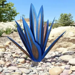 Tequila Rustic Sculpture, DIY Metal Agave Plant,Rustic Hand Painted Metal Agave,Garden Yard Art Decoration Statue Home Decor for Yard Stakes,Garden Figurines,Outdoor Patio