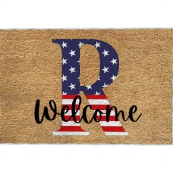 4th of July Doormat Kitchen Mat American Patriotic Floor Mat Non-Slip Independence Day Area Rug Oil Proof Rug Indoor Outdoor Mat Bedroom Decor Bathroom Mat Entrance Rug