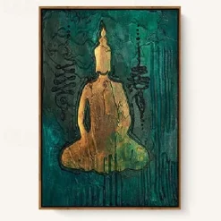 Thai Decorative Painting Southeast Asian Style Wall Posters India Bergamot Lotus Yoga Buddha Canvas Prints Living Room Decor