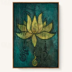 Thai Decorative Painting Southeast Asian Style Wall Posters India Bergamot Lotus Yoga Buddha Canvas Prints Living Room Decor
