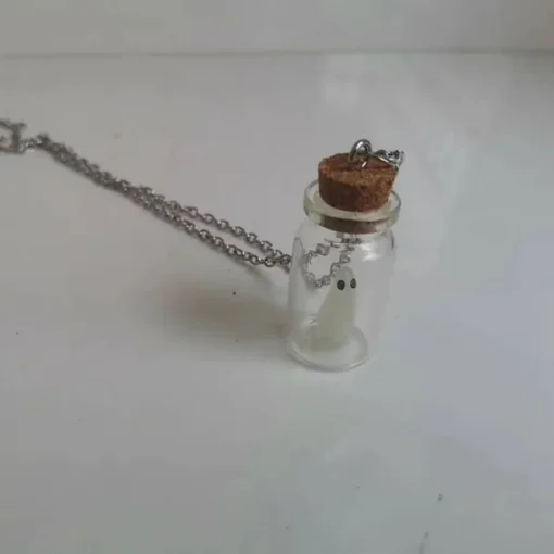 The Adopt a Ghost Necklace Halloween Gift, Cute Ghost Necklace Gothic Gfts, Cute Spooky Ghost
