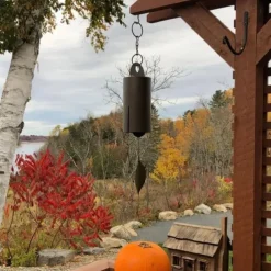The Deep Resonance Serenity Bell, Heroic Windbell, Outdoor Wind Chime Garden Decoration, Retro Metal Leaves Wind Chime