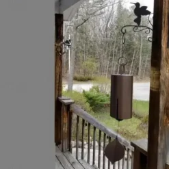 The Deep Resonance Serenity Bell, Heroic Windbell, Outdoor Wind Chime Garden Decoration, Retro Metal Leaves Wind Chime