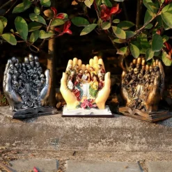 The Last Supper Jesus and 12 Disciples Figures Palms Christian Religious Resin Statues, Home Decoration Garden Miniature Landscape Ornaments Indoor Figurines