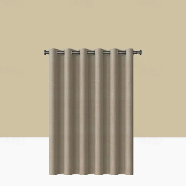 Thick Linen Fabric Shower Curtain, Heavy Duty Luxury Decorative Shower Curtains for Bathroom and Bathtubs, Classic Hotel Spa Quality Design, Waterproof & Washable