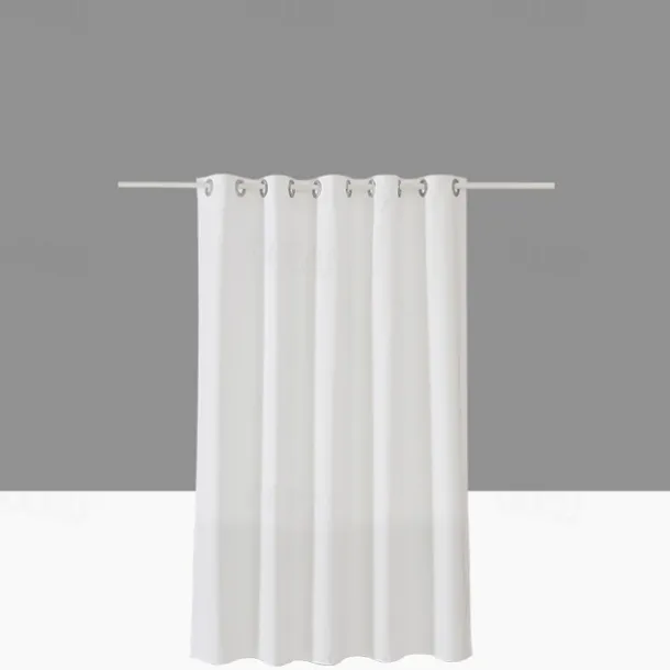 Thick Linen Fabric Shower Curtain, Heavy Duty Luxury Decorative Shower Curtains for Bathroom and Bathtubs, Classic Hotel Spa Quality Design, Waterproof & Washable