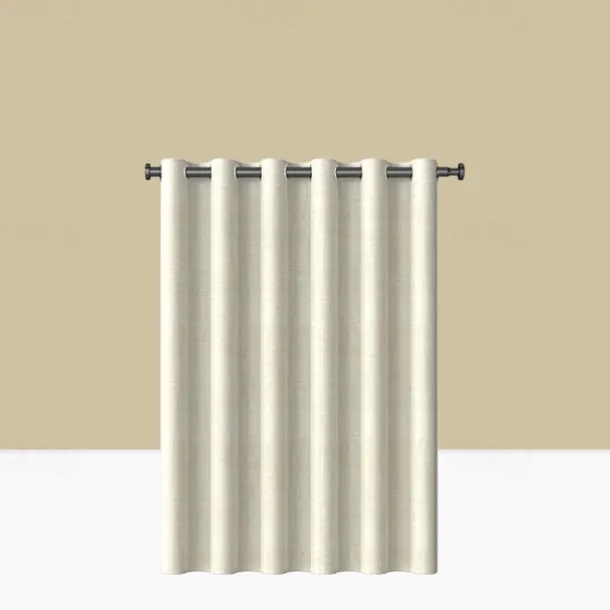 Thick Linen Fabric Shower Curtain, Heavy Duty Luxury Decorative Shower Curtains for Bathroom and Bathtubs, Classic Hotel Spa Quality Design, Waterproof & Washable