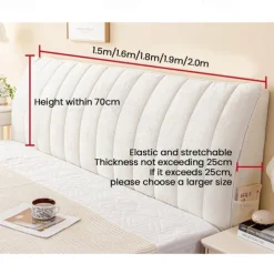 Thickened Cotton Bed Headboard Covers Stretchy Headboard Cover Bed Headboard Cover Elastic All-Inclusive Headboard Cover for Bedroom Decoration