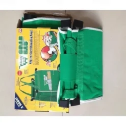 Thickened Green Supermarket Cart Shopping Bag Storage Fabric Bag Non Woven Handbag Tv Product Grab Bag