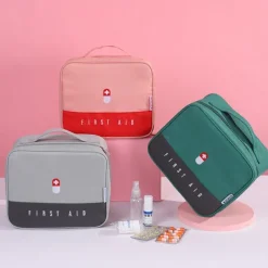 Thickened Large Capacity Medicine Box Family Medicine Bag Portable Storage Bag Cloth Art Box Multifunctional Layered Medicine Box