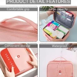 Thickened Large Capacity Medicine Box Family Medicine Bag Portable Storage Bag Cloth Art Box Multifunctional Layered Medicine Box