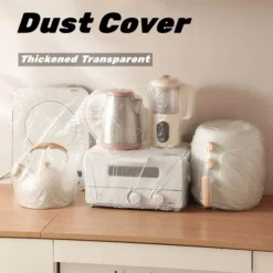 Thickened Transparent Dust Cover Universal Kitchen Rice Cooker Air Conditioner Household Appliances Transparent Film Cover Elastic Band Disposable Dust Cover