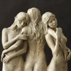 Three Goddess Embracing Statue, Handmade Resin Goddess Figurine Decor, Modern Statue for Home Living Room Office Decor, for Women