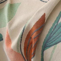 Throw Blankets for Couch and Bed, Soft Cozy Sofa Cover Chenille Blanket with Tassel ,Decorative Blankets and Throws, Leaf Yarn-dyed Blanket for Funiture Protection