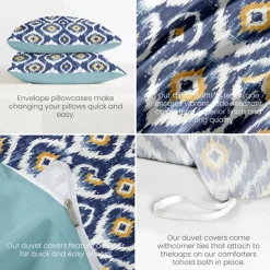 Tie-Dye Style Set Soft 3-Piece Luxury Cotton Bedding Set Home Decor Gift King Queen Duvet Cover