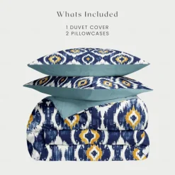 Tie-Dye Style Set Soft 3-Piece Luxury Cotton Bedding Set Home Decor Gift King Queen Duvet Cover