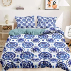 Tie-Dye Style Set Soft 3-Piece Luxury Cotton Bedding Set Home Decor Gift King Queen Duvet Cover