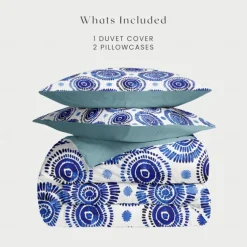 Tie-Dye Style Set Soft 3-Piece Luxury Cotton Bedding Set Home Decor Gift King Queen Duvet Cover