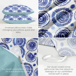 Tie-Dye Style Set Soft 3-Piece Luxury Cotton Bedding Set Home Decor Gift King Queen Duvet Cover