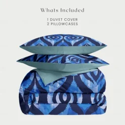 Tie-Dye Style Set Soft 3-Piece Luxury Cotton Bedding Set Home Decor Gift King Queen Duvet Cover