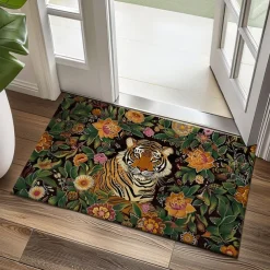 Tiger Jungle Doormat Non-Slip Oil Proof Rug Indoor Outdoor Mat Bedroom Decor Bathroom Mat Entrance Rug Door Mat