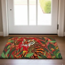 Tiger Jungle Doormat Non-Slip Oil Proof Rug Indoor Outdoor Mat Bedroom Decor Bathroom Mat Entrance Rug Door Mat