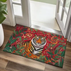 Tiger Jungle Doormat Non-Slip Oil Proof Rug Indoor Outdoor Mat Bedroom Decor Bathroom Mat Entrance Rug Door Mat