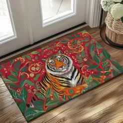 Tiger Jungle Doormat Non-Slip Oil Proof Rug Indoor Outdoor Mat Bedroom Decor Bathroom Mat Entrance Rug Door Mat