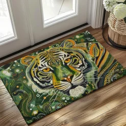 Tiger Jungle Doormat Non-Slip Oil Proof Rug Indoor Outdoor Mat Bedroom Decor Bathroom Mat Entrance Rug Door Mat