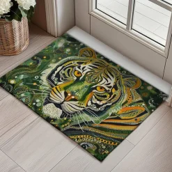 Tiger Jungle Doormat Non-Slip Oil Proof Rug Indoor Outdoor Mat Bedroom Decor Bathroom Mat Entrance Rug Door Mat