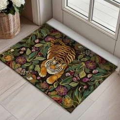 Tiger Jungle Doormat Non-Slip Oil Proof Rug Indoor Outdoor Mat Bedroom Decor Bathroom Mat Entrance Rug Door Mat