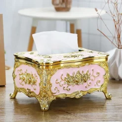 Tissue Box Holder, Vintage Toilet Paper Holder, Elegant Acrylic Facial Tissue Napkin Dispenser Holder For Bedroom, Coffee Table, Bathroom, Home, Restaurant, Wedding