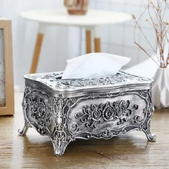 Tissue Box Holder, Vintage Toilet Paper Holder, Elegant Acrylic Facial Tissue Napkin Dispenser Holder For Bedroom, Coffee Table, Bathroom, Home, Restaurant, Wedding