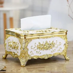 Tissue Box Holder, Vintage Toilet Paper Holder, Elegant Acrylic Facial Tissue Napkin Dispenser Holder For Bedroom, Coffee Table, Bathroom, Home, Restaurant, Wedding