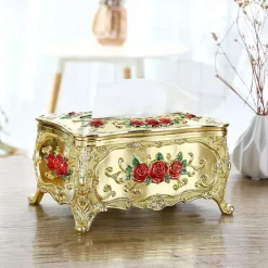 Tissue Box Holder, Vintage Toilet Paper Holder, Elegant Acrylic Facial Tissue Napkin Dispenser Holder For Bedroom, Coffee Table, Bathroom, Home, Restaurant, Wedding