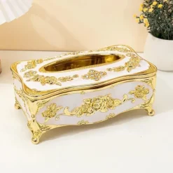 Tissue Box Holder, Vintage Toilet Paper Holder, Elegant Acrylic Facial Tissue Napkin Dispenser Holder For Bedroom, Coffee Table, Bathroom, Home, Restaurant, Wedding
