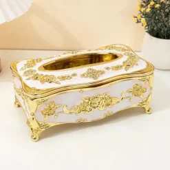 Tissue Box Holder, Vintage Toilet Paper Holder, Elegant Acrylic Facial Tissue Napkin Dispenser Holder For Bedroom, Coffee Table, Bathroom, Home, Restaurant, Wedding
