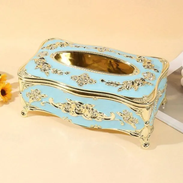 Tissue Box Holder, Vintage Toilet Paper Holder, Elegant Acrylic Facial Tissue Napkin Dispenser Holder For Bedroom, Coffee Table, Bathroom, Home, Restaurant, Wedding