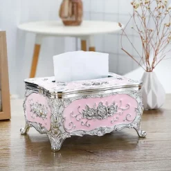 Tissue Box Holder, Vintage Toilet Paper Holder, Elegant Acrylic Facial Tissue Napkin Dispenser Holder For Bedroom, Coffee Table, Bathroom, Home, Restaurant, Wedding