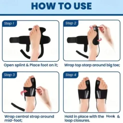 Toe Separator For Bunion Relief, (Fit Up To 100kg) Bunion Corrector For Women And Men Big Toe Pain Relief Set, Day & Night 24hrs Support Big Toe Straightener, Big Toe Hammer Bunion