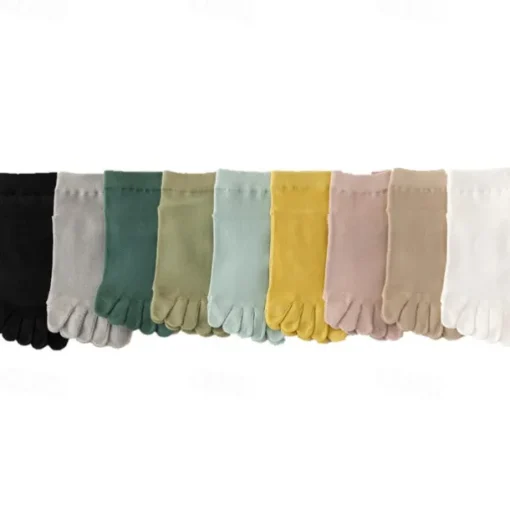 Toe Socks Solid One Size Socks for Women Solid Colored Spring Summer