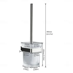 Toilet Brush Holder New Design Stainless Steel Bathroom Accessory Wall Mounted 1pc
