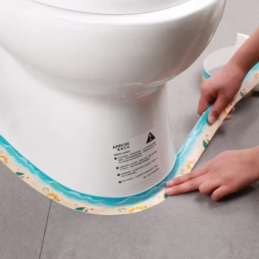 Toilet Glue Sticker, Kitchen Waterproof Oil-proof And Mildew-proof Table Corner Wall Corner Beautification Sticker 3cm*1.5m(1.5*59.06")