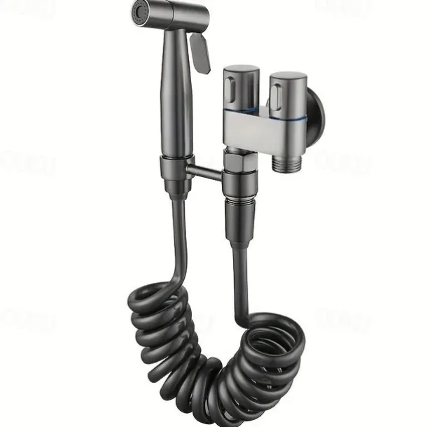 Toilet Hand Held Bidet Faucet Sprayer Bidet Set Sprayer Gun Toilet Spray For Bathroom Self Cleaning Shower Head (with 78 Inch Extension Pipe And Dual Control Angle Valve)