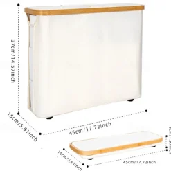 Toilet Paper Basket with Lid Large Capacity Easy to Install Toilet Paper Storage Organizer Multi-purpose Toilet Paper Holder