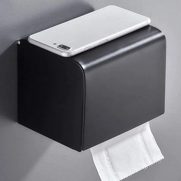 Toilet Paper Holder Aluminum, Wall Mounted Toilet Paper Roll Holder, Bathroom Accessories Roll Paper, Mobile Phone Rack, Paper Towel Holder, Toilet Tissue