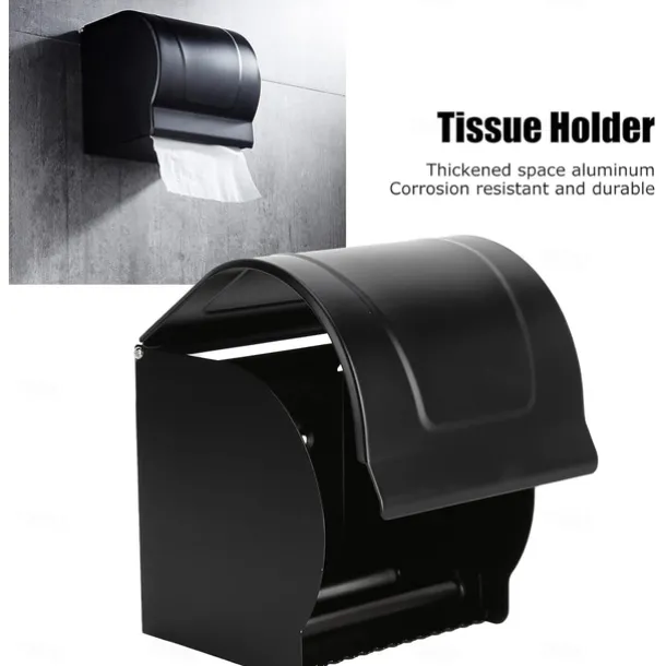 Toilet Paper Holder Aluminum, Wall Mounted Toilet Paper Roll Holder, Bathroom Accessories Roll Paper, Mobile Phone Rack, Paper Towel Holder, Toilet Tissue