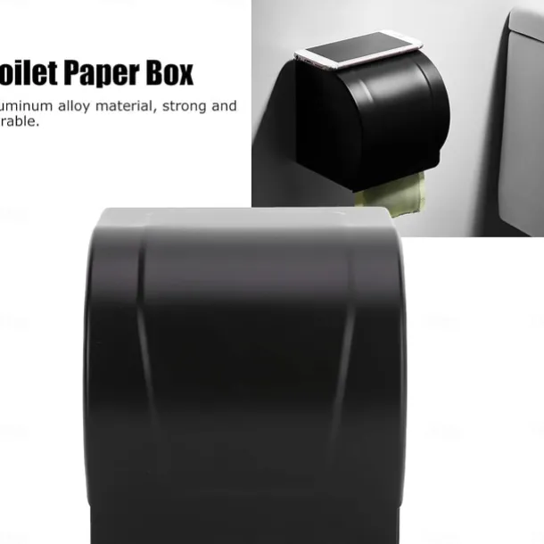 Toilet Paper Holder Aluminum, Wall Mounted Toilet Paper Roll Holder, Bathroom Accessories Roll Paper, Mobile Phone Rack, Paper Towel Holder, Toilet Tissue